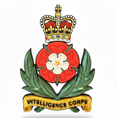 Intelligence Corps Cap Badge Queens Crown
