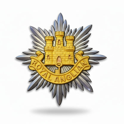 Royal Anglian Regiment 3D Printed Cap Badge - Precision Military Emblems