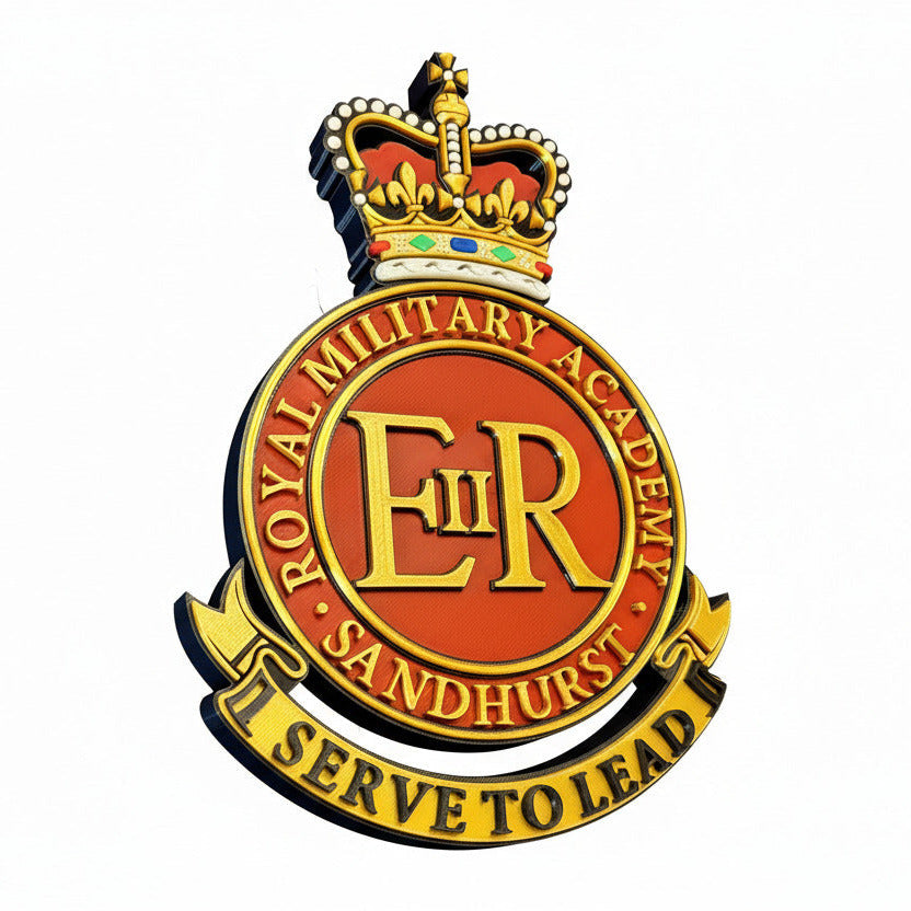 Royal Military Academy Sandhurst Queens Crown Cap Badge