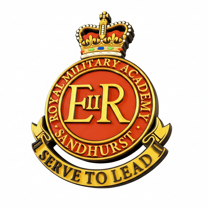 Royal Military Academy Sandhurst Queens Crown Cap Badge