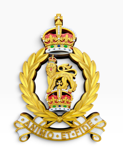 Adjutant General's Corps King's Crown Cap Badge - Precision Militry Emblems 