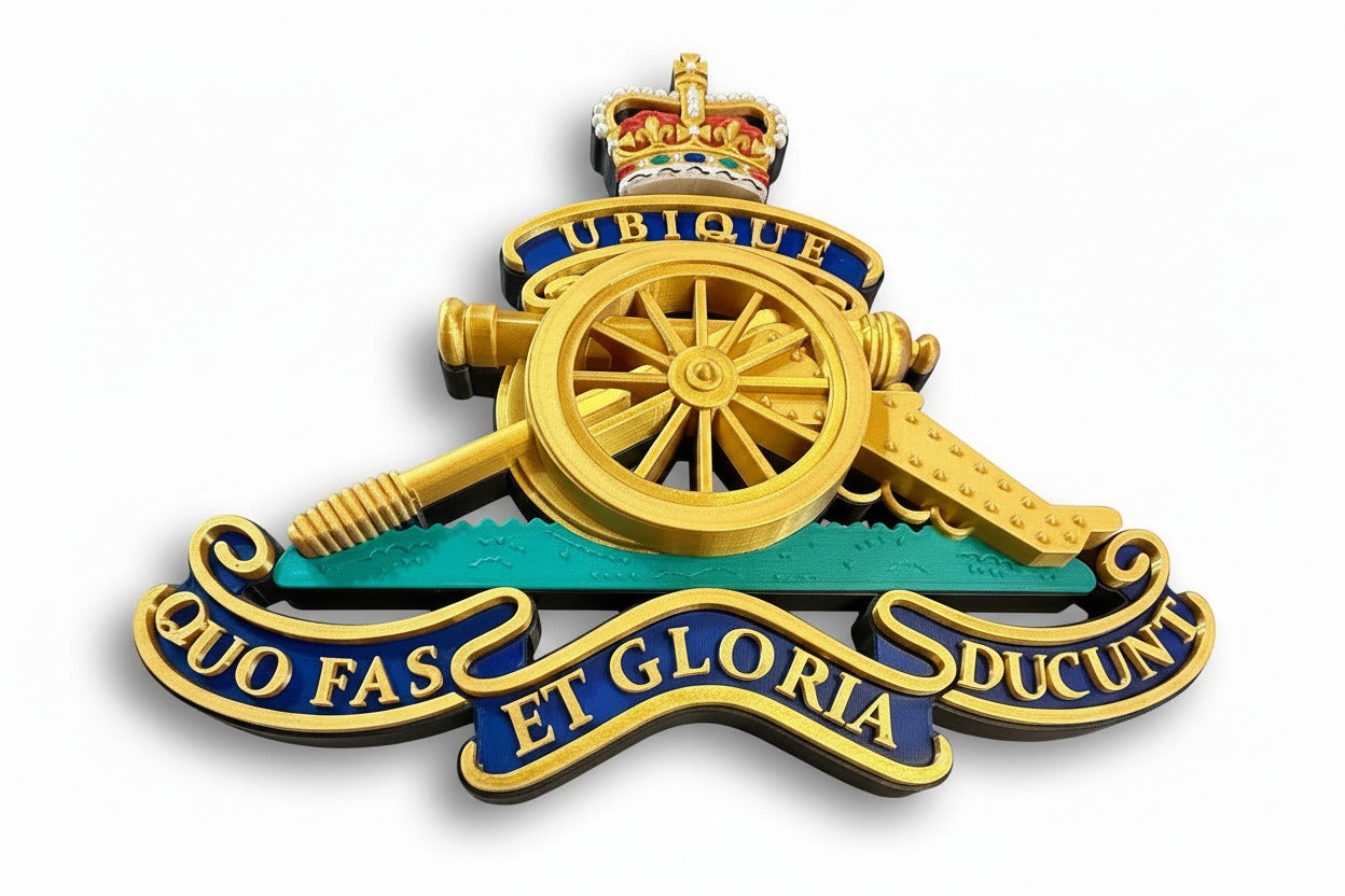 The Royal Regiment Of Artillery Cap Badge Queens Crown