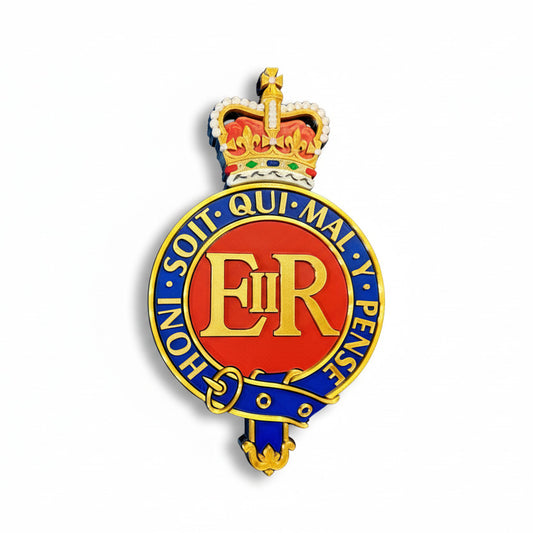 Household Cavalry 3D Printed Cap Badge Queen's Crown - Precision Military Emblems
