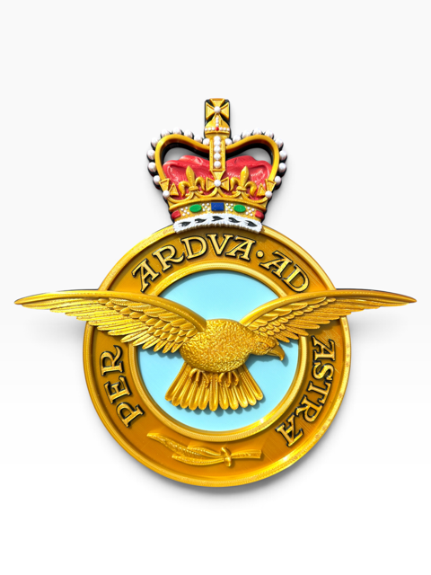 Royal Air Force Emblem – Queen's Crown (MOD Portal Artwork) - Precision Military Emblems 