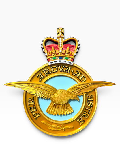 Royal Air Force Emblem – Queen's Crown (MOD Portal Artwork) - Precision Military Emblems 