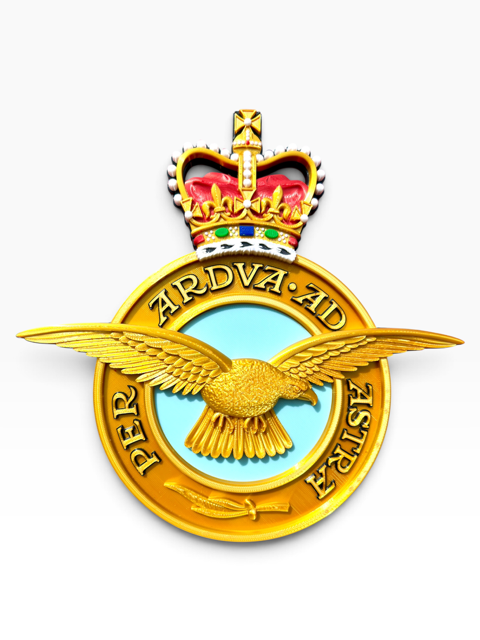 Royal Air Force Emblem – Queen's Crown (MOD Portal Artwork) - Precision Military Emblems 