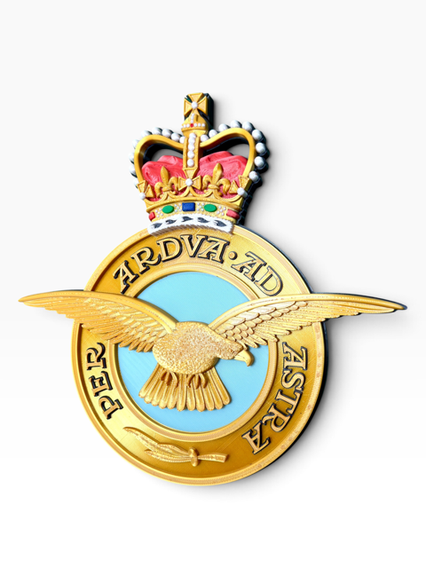 Royal Air Force Emblem – Queen's Crown (MOD Portal Artwork) - Precision Military Emblems 