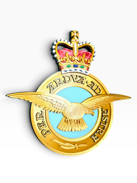 Royal Air Force Emblem – Queen's Crown (MOD Portal Artwork) - Precision Military Emblems 