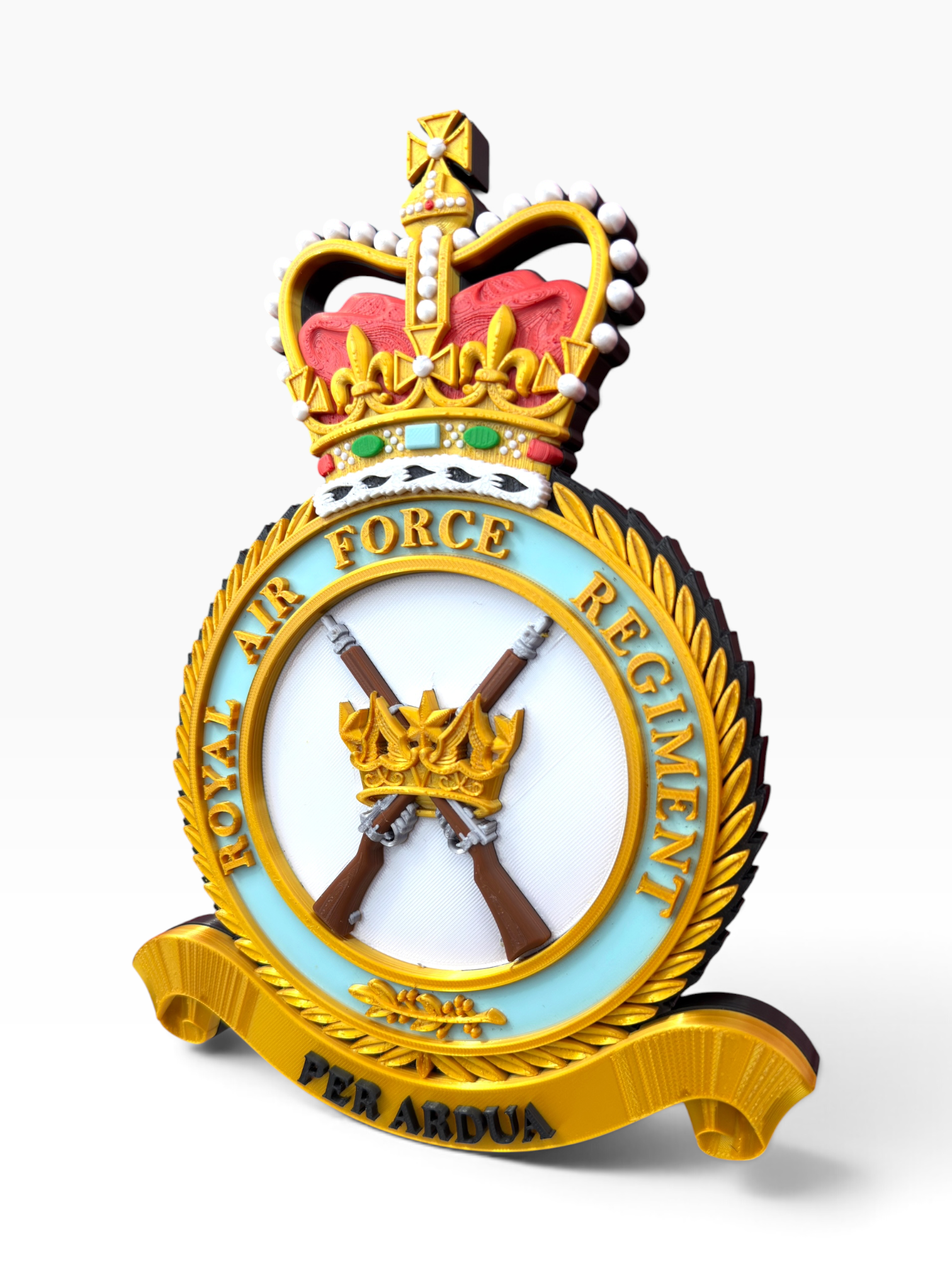 Royal Air Force Regimental Crest Queen's Crown - Precision Military Emblems 