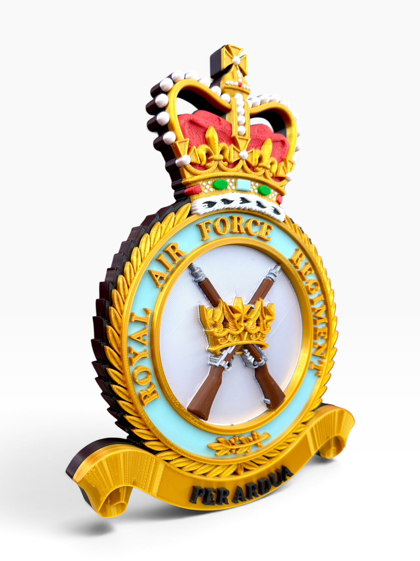 Royal Air Force Regimental Crest Queen's Crown - Precision Military Emblems 