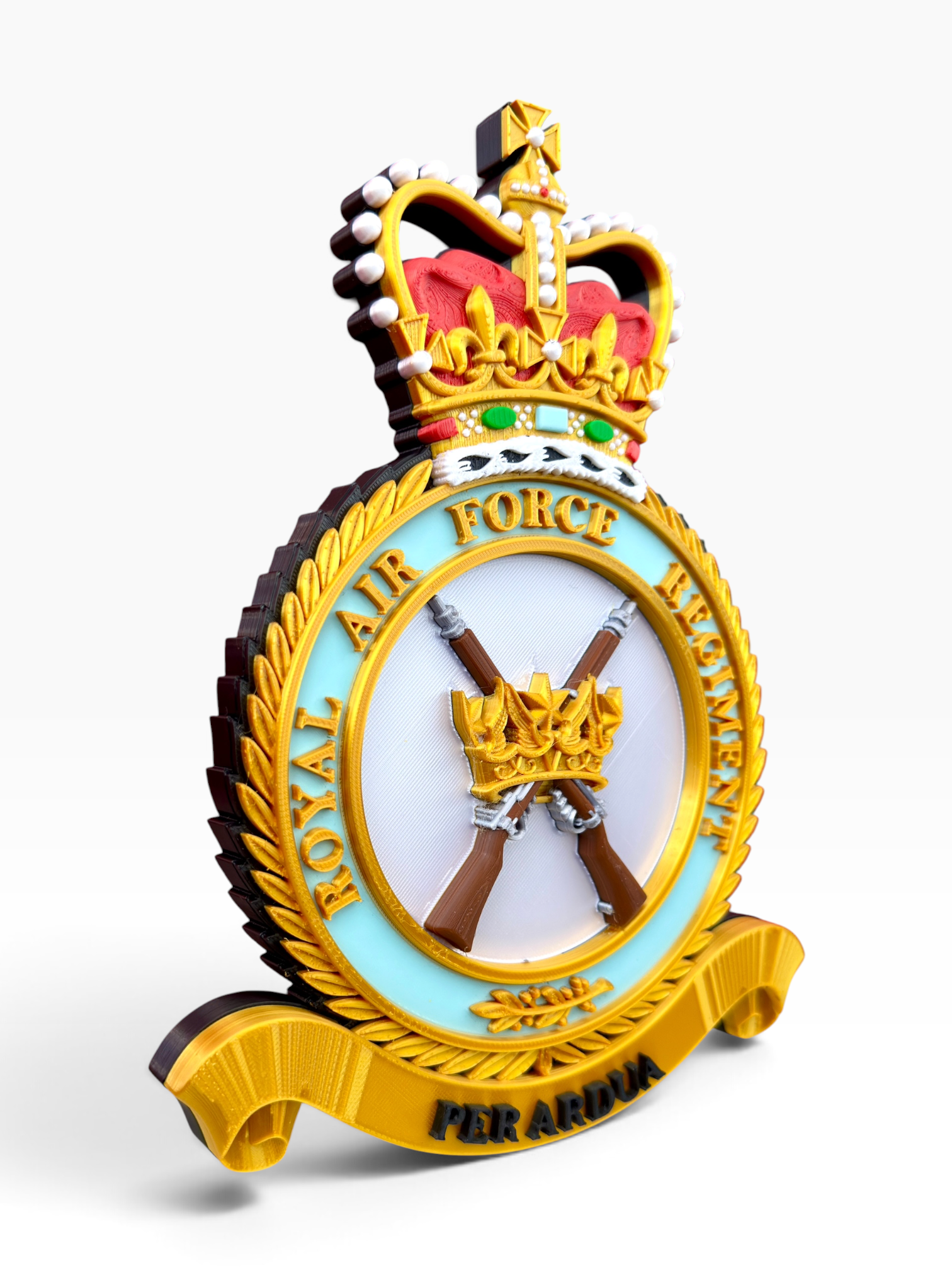 Royal Air Force Regimental Crest Queen's Crown - Precision Military Emblems 