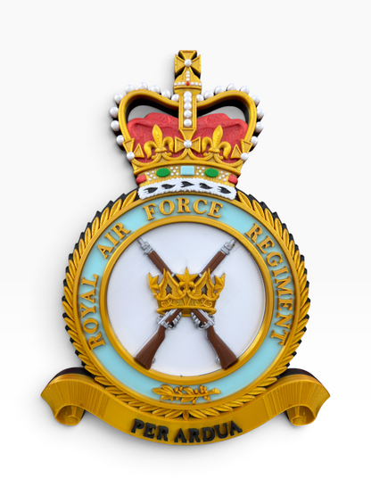Royal Air Force Regimental Crest Queen's Crown - Precision Military Emblems 