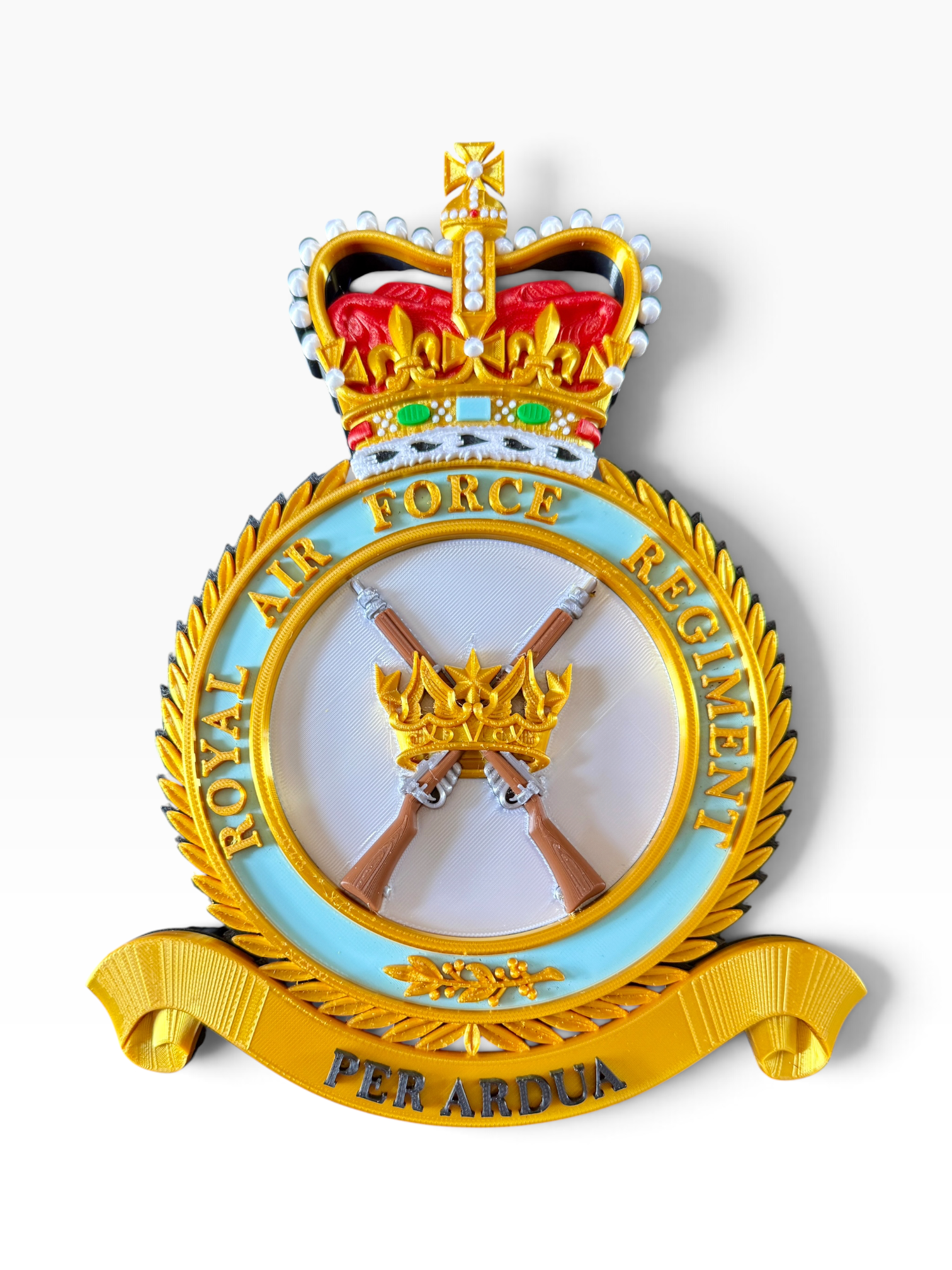 Royal Air Force Regimental Crest Queen's Crown - Precision Military Emblems 
