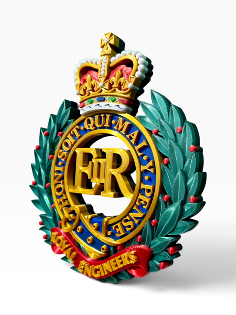 Royal Engineers Queen's Crown Cap Badge - Precision Military Emblems 