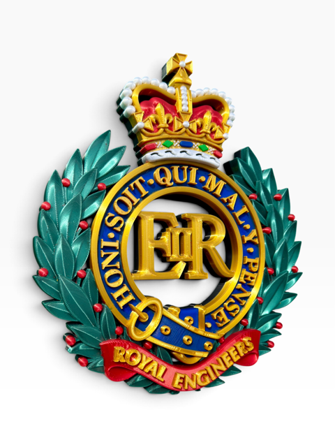 Royal Engineers Queen's Crown Cap Badge - Precision Military Emblems 