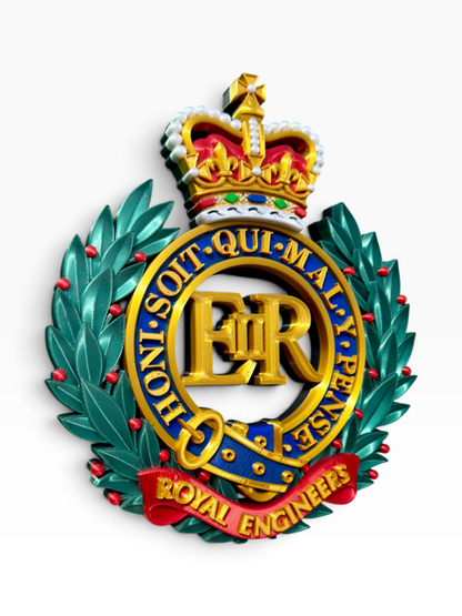 Royal Engineers Queen's Crown Cap Badge - Precision Military Emblems 