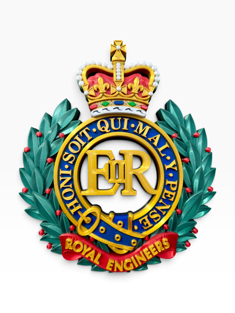 Royal Engineers Queen's Crown Cap Badge - Precision Military Emblems 