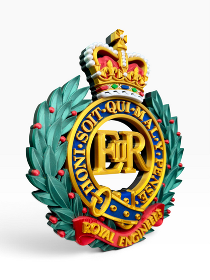 Royal Engineers Queen's Crown Cap Badge - Precision Military Emblems 