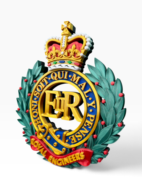 Royal Engineers Queen's Crown Cap Badge - Precision Military Emblems 