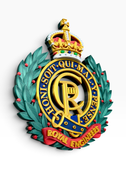 Royal Engineers King's Crown Cap Badge - Precision Military Emblems 