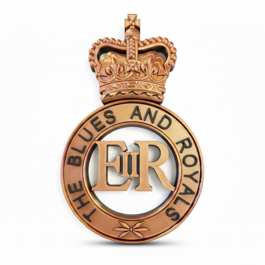 Blues and Royals 3D Printed Cap Badge Queen's Crown - Precision Military Emblems