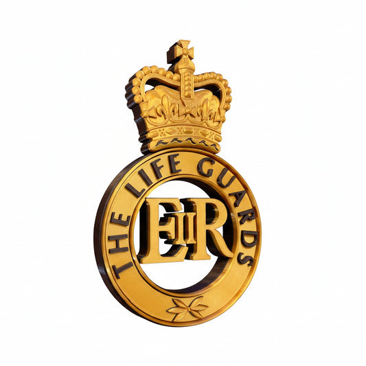 The Life Guards 3D Printed Cap Badge Queen's Crown - Precision Military Emblems