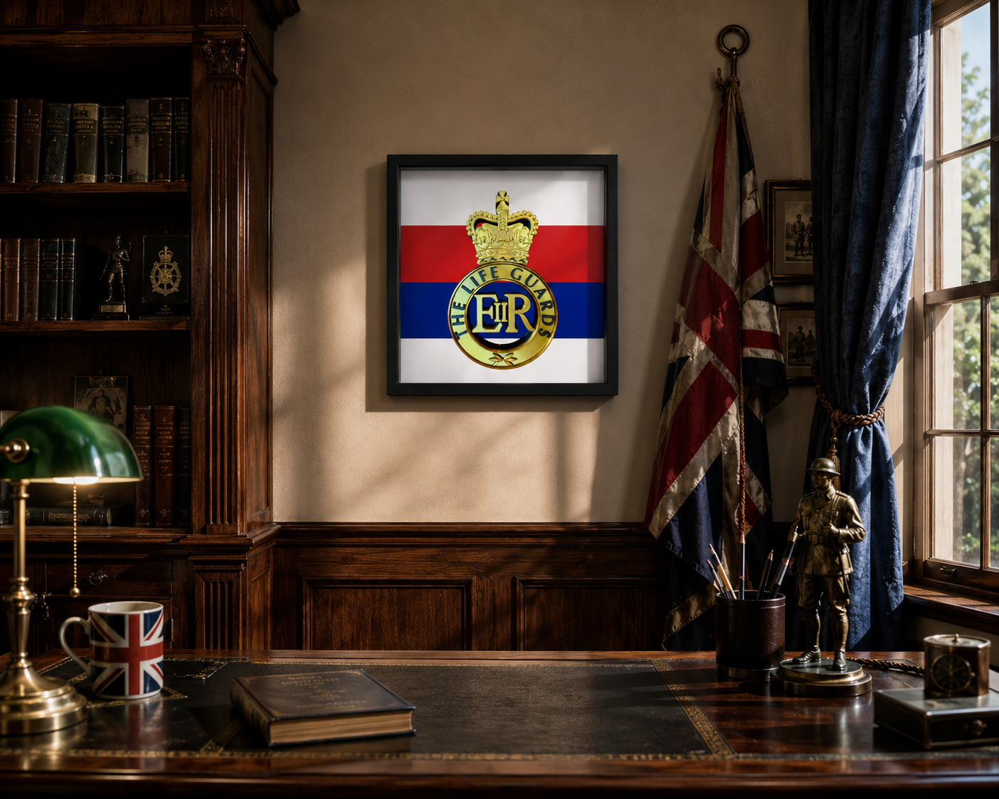 Life Guards Cap Badge Display Frame – Queen's Crown - Precision Military Emblems 