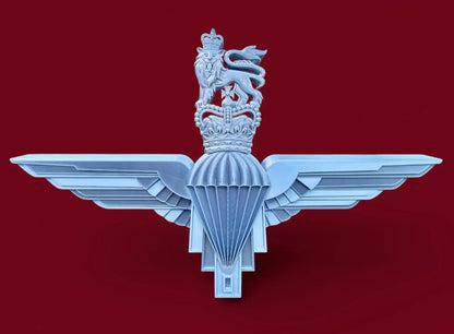 Parachute Regiment 3D Printed Cap Badge Queen's Crown X Large Size - Precision Military Emblems