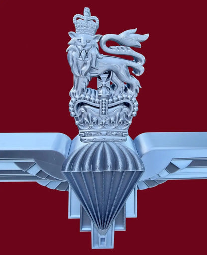 Parachute Regiment 3D Printed Cap Badge Queen's Crown X Large Size - Precision Military Emblems