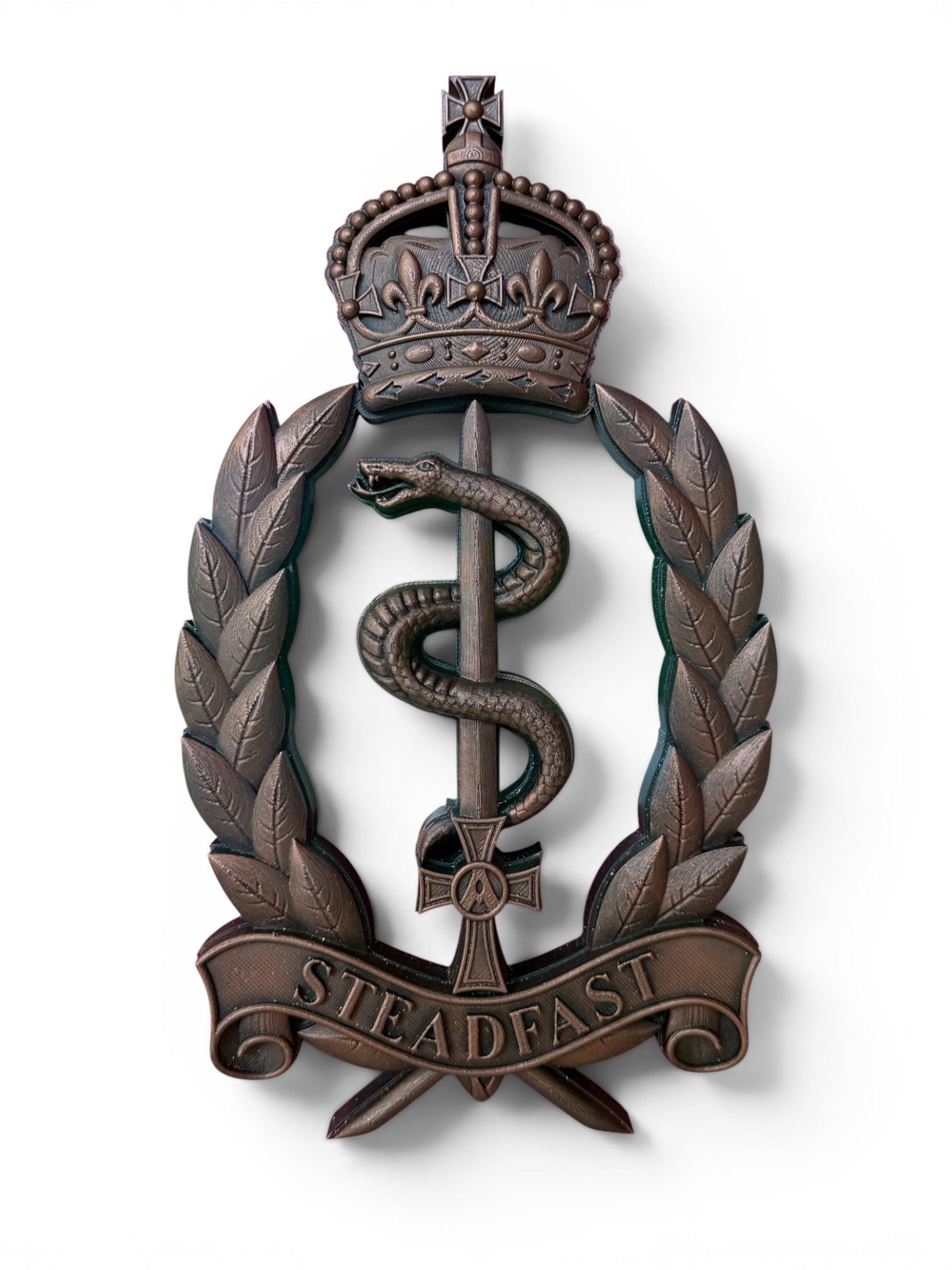 Royal Army Medical Service 3D Printed Cap Badge Brass (Hand Painted) - Precision Military Emblems