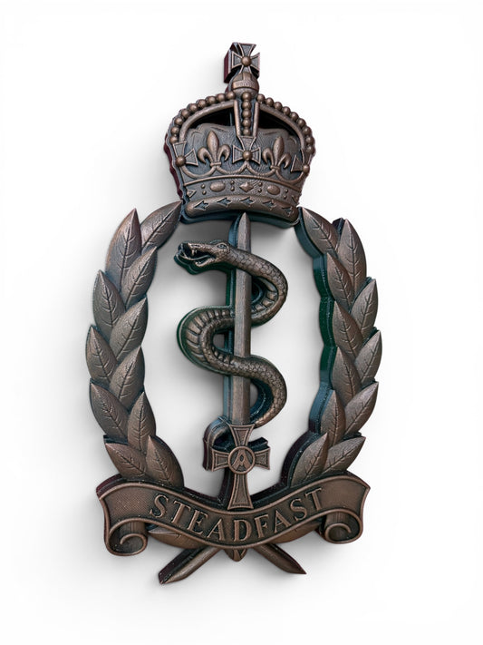 Royal Army Medical Service 3D Printed Cap Badge Brass (Hand Painted) - Precision Military Emblems