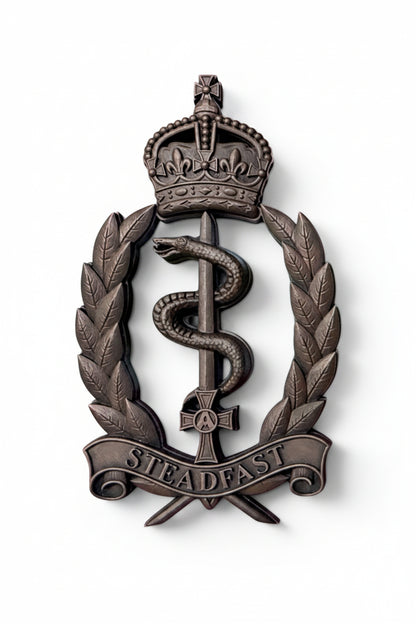 Royal Army Medical Service 3D Printed Cap Badge Brass (Hand Painted) - Precision Military Emblems
