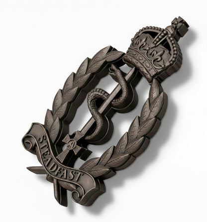 Royal Army Medical Service 3D Printed Cap Badge Brass (Hand Painted) - Precision Military Emblems