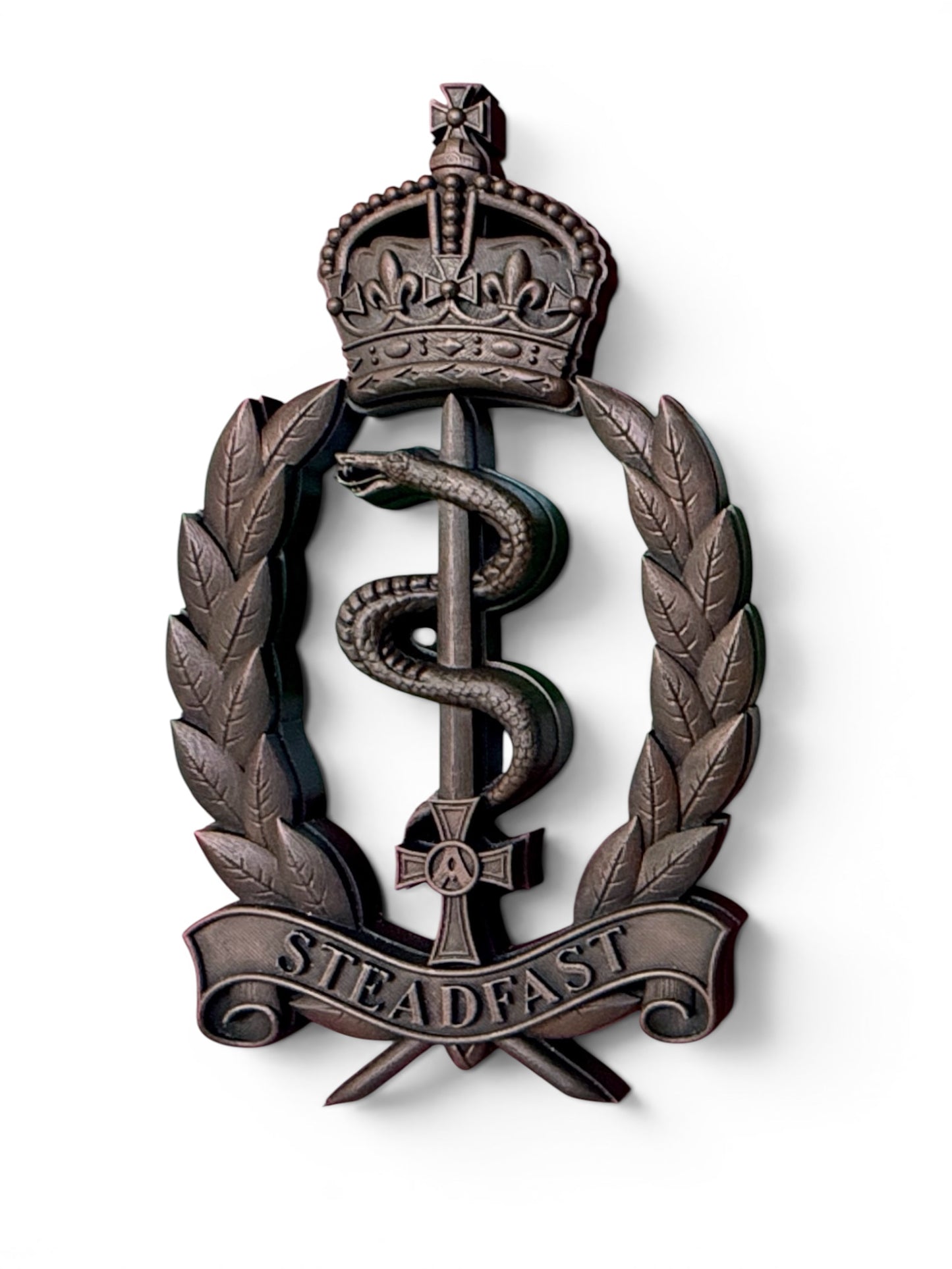 Royal Army Medical Service 3D Printed Cap Badge Brass (Hand Painted) - Precision Military Emblems