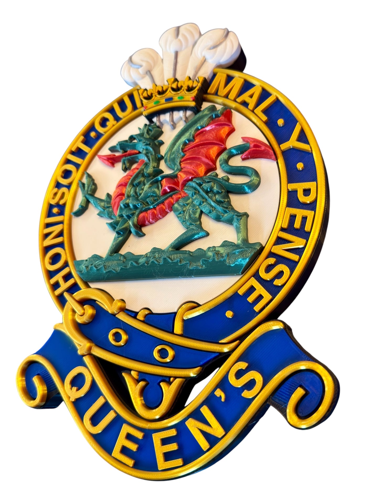 The Queen's Regiment 3D Printed Cap Badge - Precision Military Emblems