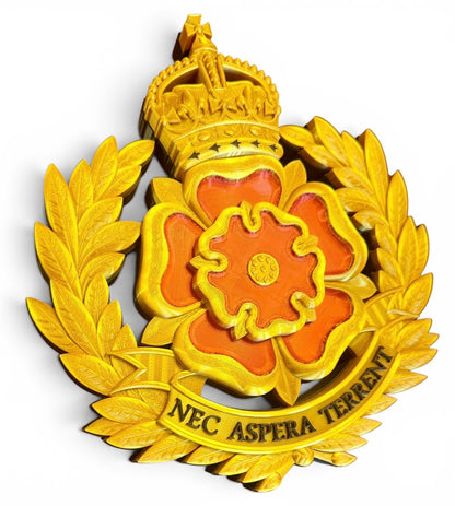 Duke Of Lancaster's Regiment 3D Printed Cap Badge King's Crown - Precision Military Emblems