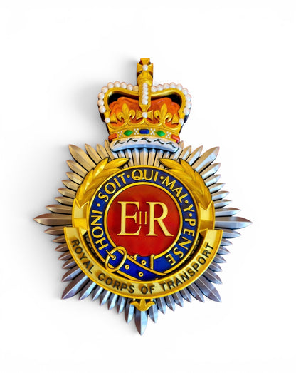 Royal Corps Of Transport 3D Printed Cap Badge Queen's Crown - Precision Military Emblems