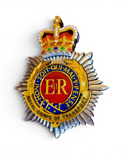 Royal Corps Of Transport 3D Printed Cap Badge Queen's Crown - Precision Military Emblems