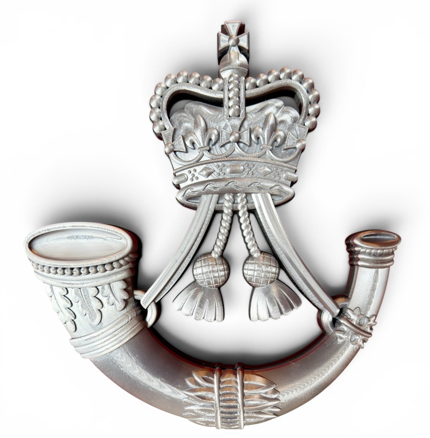 The Rifles 3D Printed Cap Badge (Queen's Crown) - Precision Military Emblems