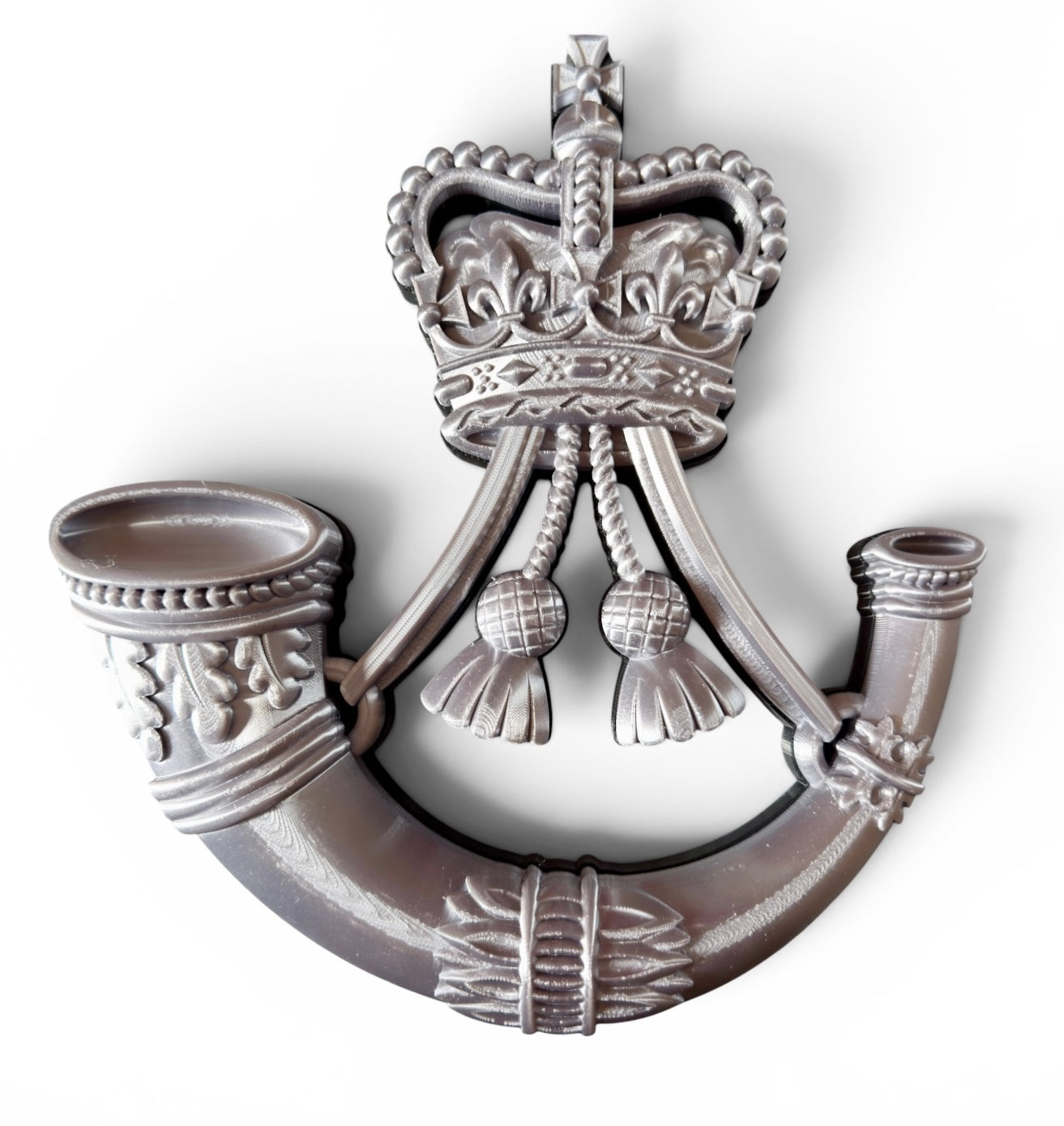 The Rifles 3D Printed Cap Badge (Queen's Crown) - Precision Military Emblems