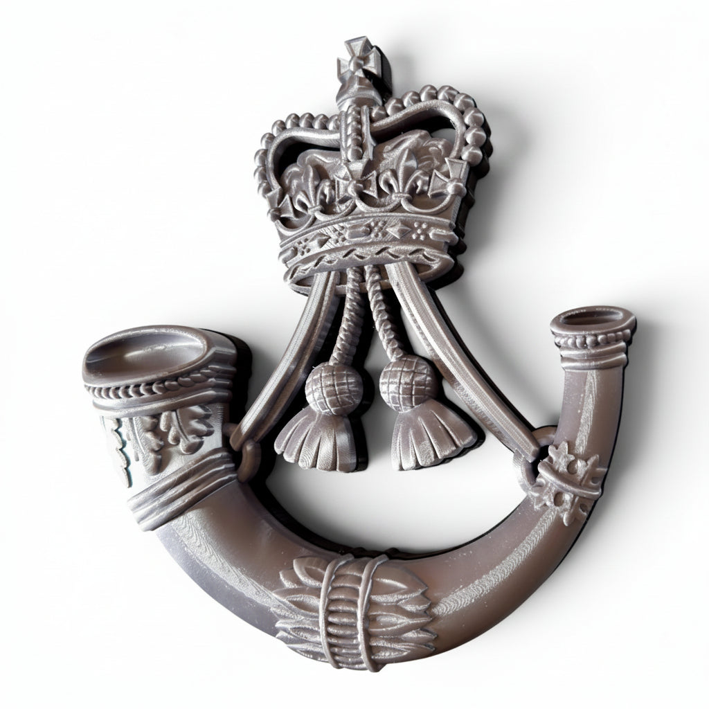 The Rifles 3D Printed Cap Badge (Queen's Crown) - Precision Military Emblems