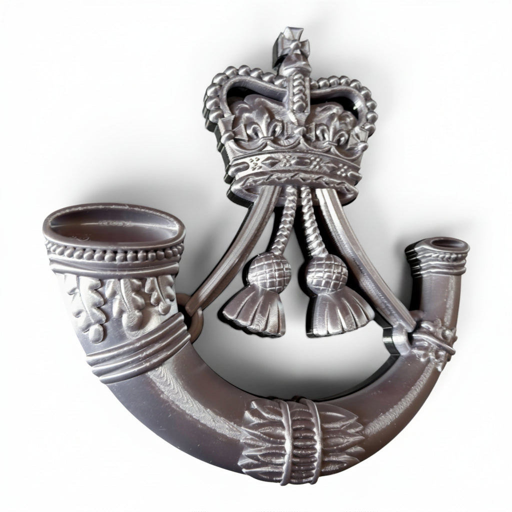 The Rifles 3D Printed Cap Badge (Queen's Crown) - Precision Military Emblems