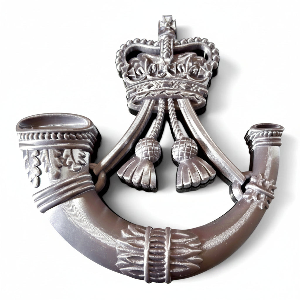 The Rifles 3D Printed Cap Badge (Queen's Crown) - Precision Military Emblems