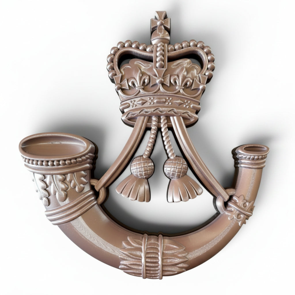 The Rifles 3D Printed Cap Badge (Queen's Crown) - Precision Military Emblems
