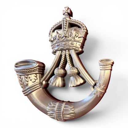 The Rifles 3D Printed Cap Badge - King's Crown - Precision Military Emblems 