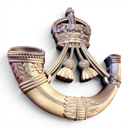 The Rifles 3D Printed Cap Badge - King's Crown - Precision Military Emblems 