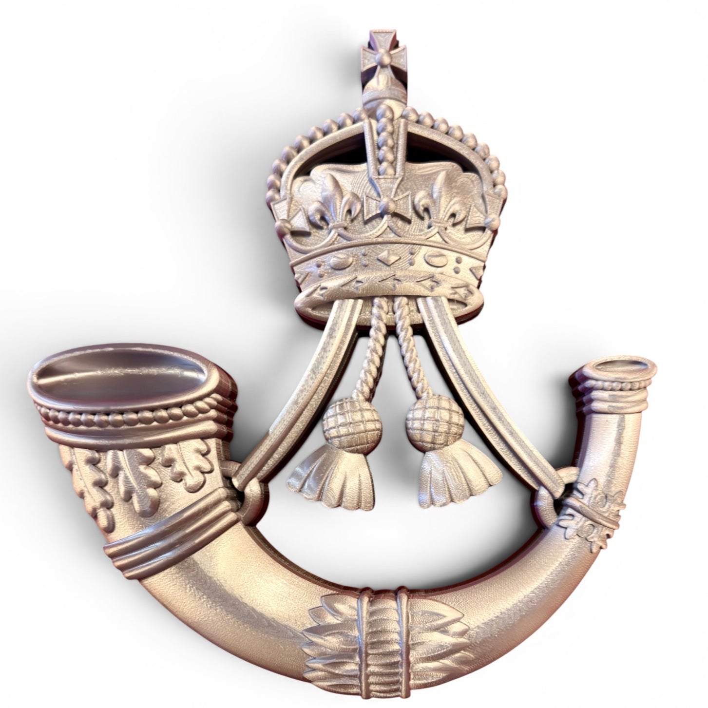 The Rifles 3D Printed Cap Badge - King's Crown - Precision Military Emblems 