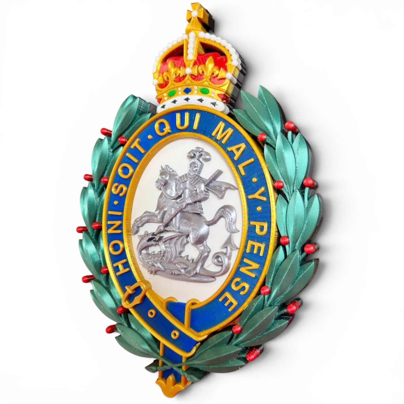 Royal Regiment of Fusiliers 3D Printed Cap Badge - King's Crown - Precision Military Emblems 