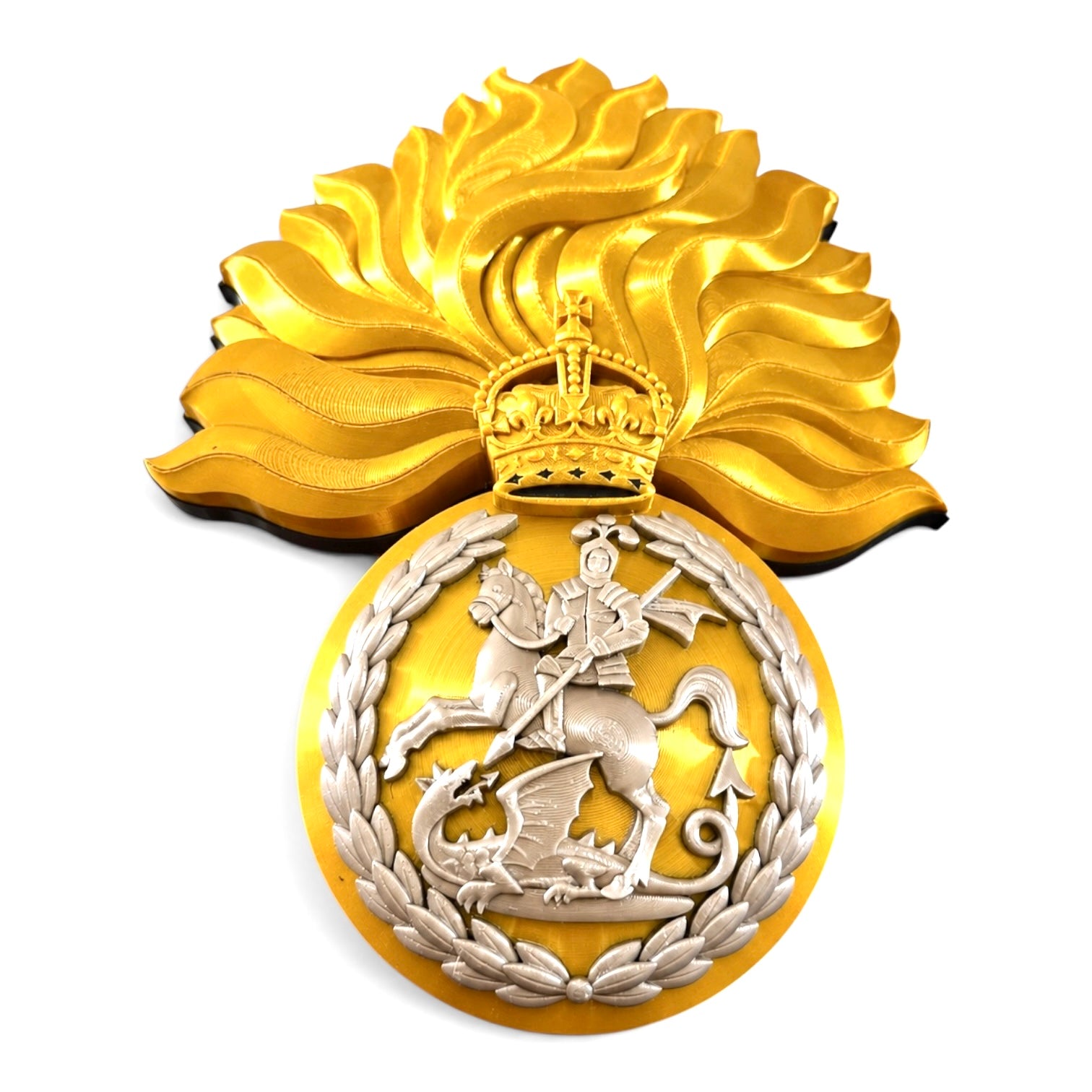 Royal Regiment of Fusiliers 3D Printed Cap Badge Grenade - King's Crown - Precision Military Emblems 