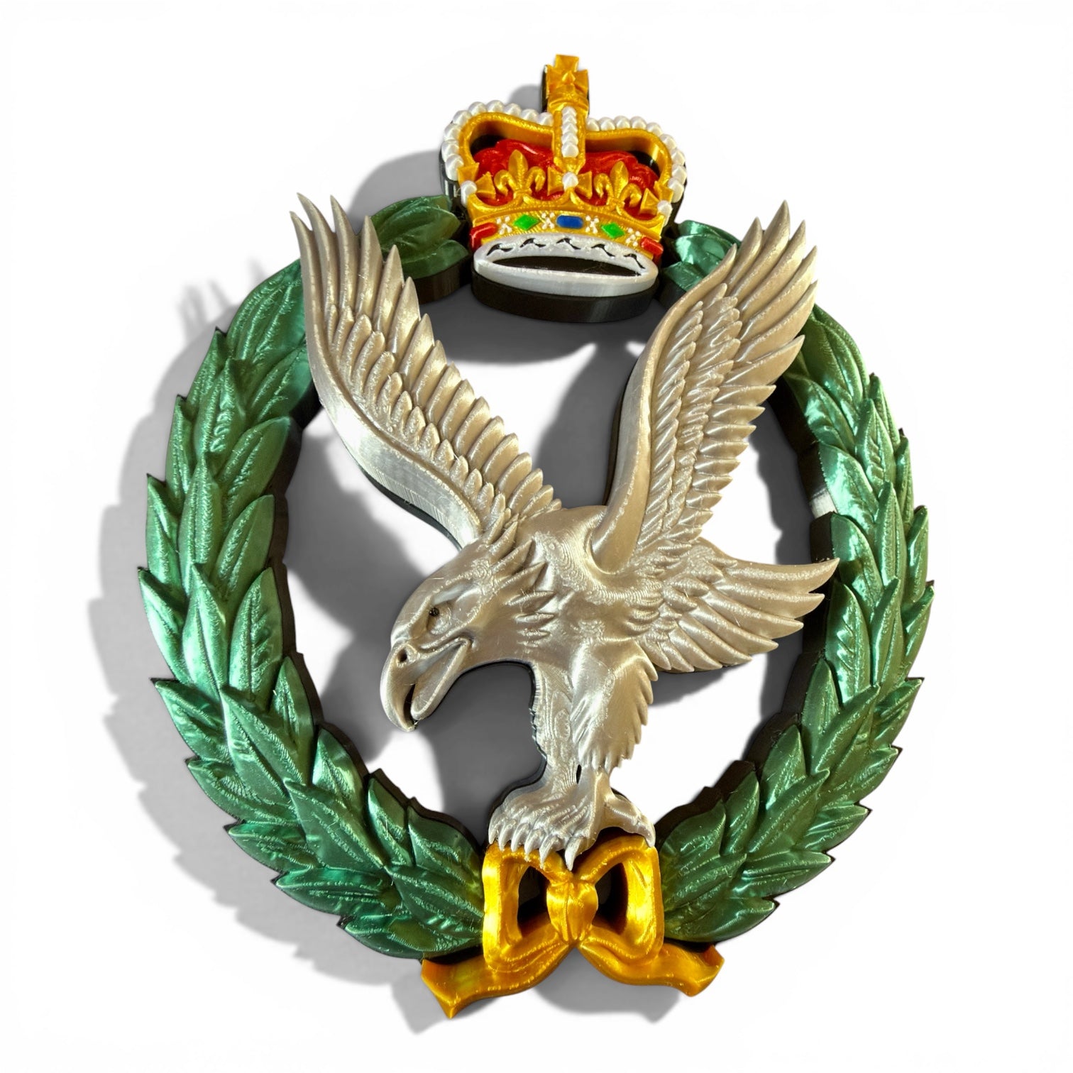 Army Air Corps 3D Printed Cap Badge - Queen's Crown - Precision Military Eemblems 